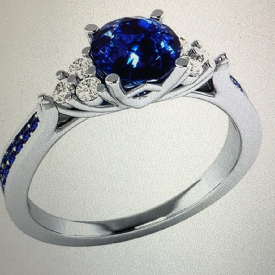 High Quality Engagement/Anniversary Luxury Simulated Sapphire Ring